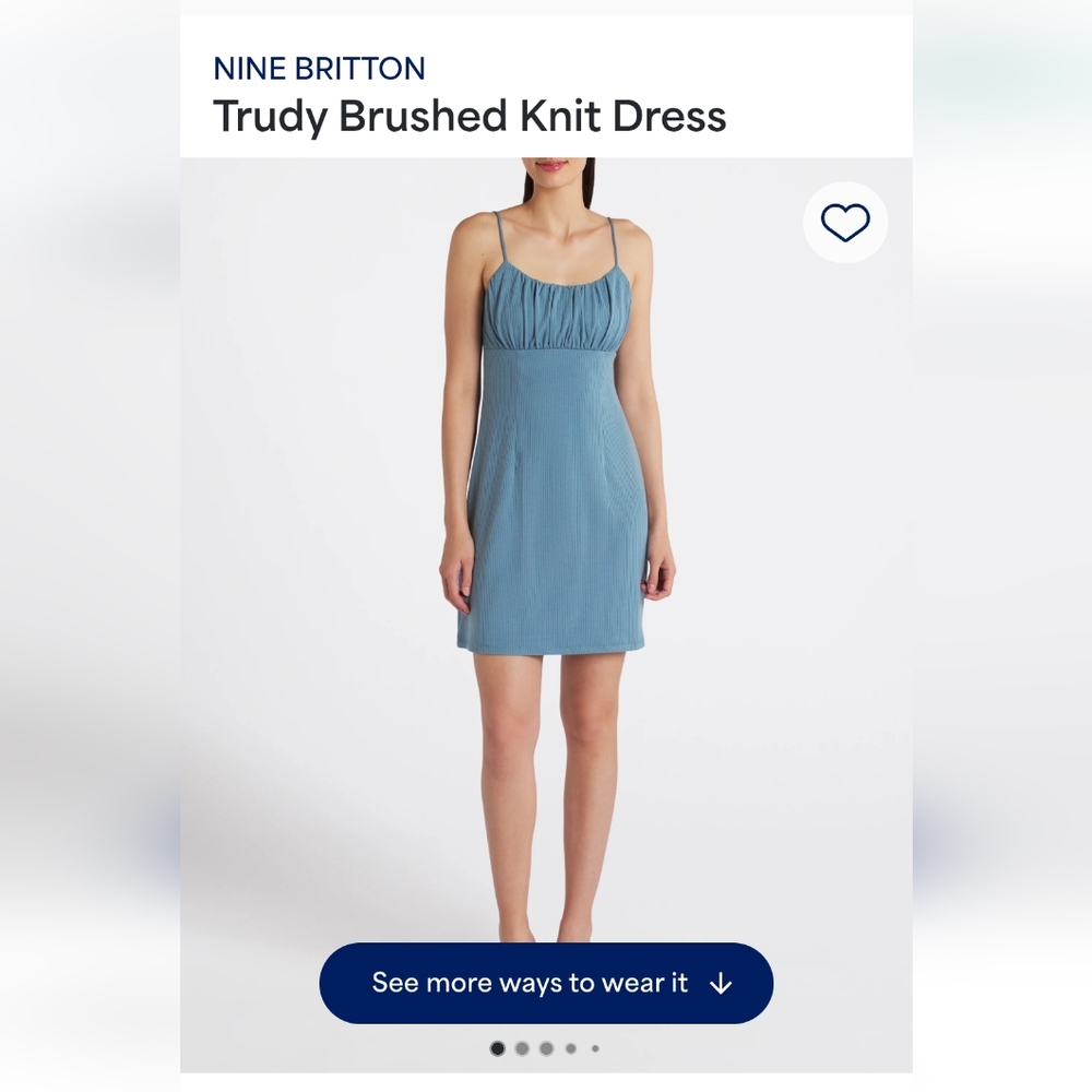 Light blue brushed knit dress